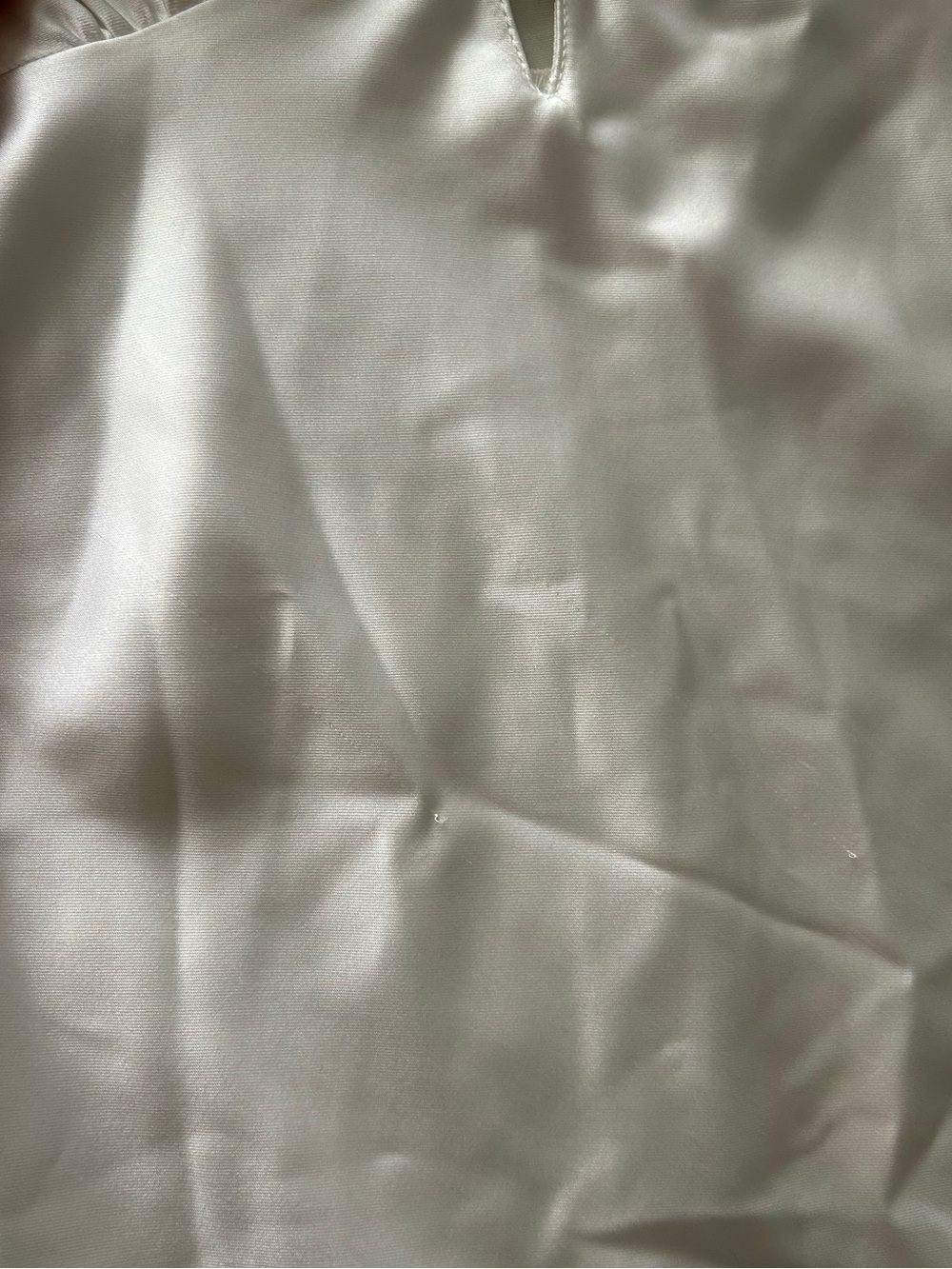 ZARA White Satin V-Neck Tie-Front Mini Dress - Picture 7 of 8